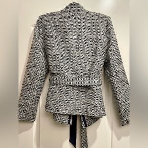 Banana Republic tweed blazer with removable self-tie belt.